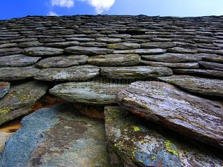 Flagstone roof Lozere France