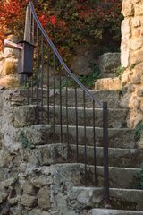 External staircase of a house in Provence France