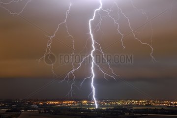 Lightning strike on the Rhône Valley - France