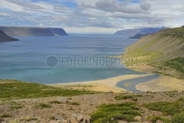 Fjord in the Westfjords in Iceland