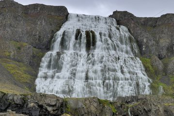 Falls Dynjandi northwest of Iceland