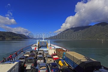 Ferry boat in Chilean Patagonia
