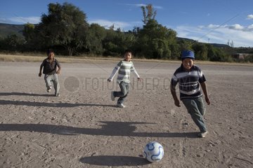 Children playing football - Guanajuato Mexico