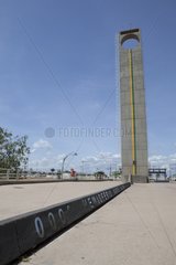 Marco 0 symbolizing the equator in Macapa - Amapa Brazil