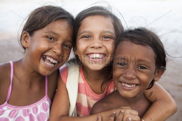 Children on the banks of the Amazon - Brazil Amapa