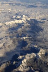 Aerial view of Mount Cook Southern Alps New Zealand