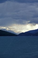 Storm on the Medicine lake Alberta Canada
