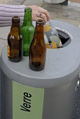 Selektiver Mülleimer für Glas Belfort Frankreich