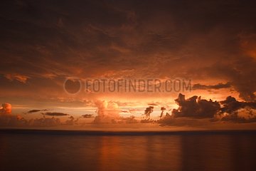 Sonnenuntergang an der Pacific Coast Costa Rica