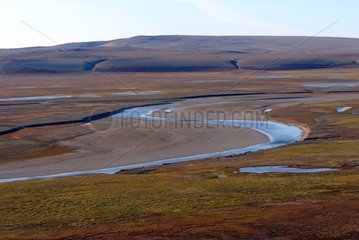 River in the heart of the tundra Bathurst Island Canada