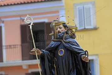 Snakes on St. Dominic Statue - Snakes Ceremony Cocullo Italy