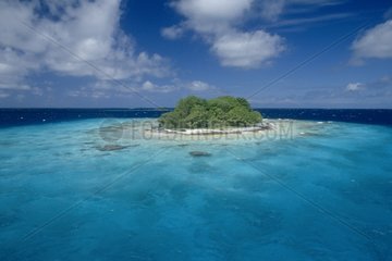 Little island insulated Tuamotu Toau French Polynesia