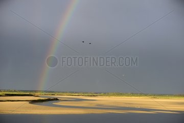 Rainbow sky above the Somme - Picardy France