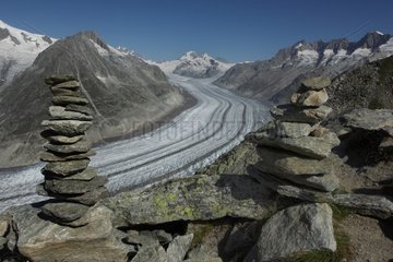 Cairn to the Aletsch Glacier - Bettmeralp Valais Switzerland