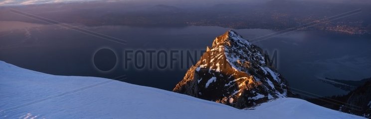 Lake Léman von der Spitze der Crammont Mount Switzerland