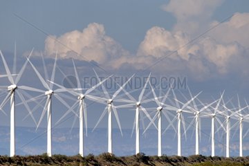 Windmills operating in the Plaine de la Crau France