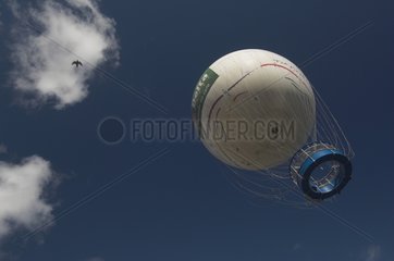Tethered balloon for tourists in the port of Funchal Madeira