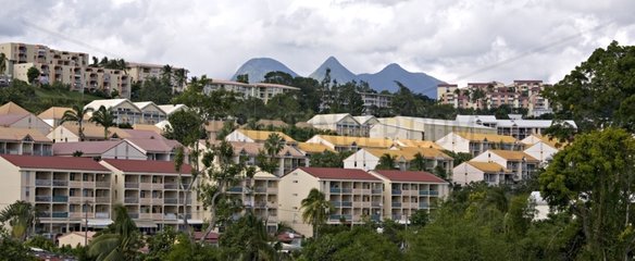 Fort-de-France and Pitons du Carbet in Martinique Island