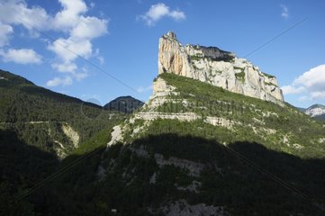 Peak and cliff in the mountains of Drôme France