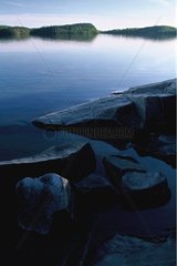 Rock bank of the lake Superior Canada