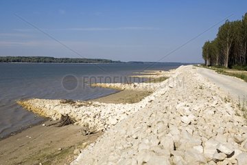 Riprap of the banks of the Danube in Bulgaria