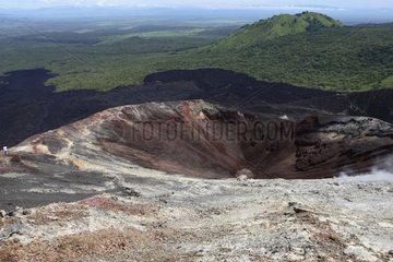 Maribios Volcano range seen from the Cerro Negro Nicaragua