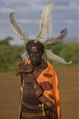 Old man during Pokot Sapana Ceremony in Kenya
