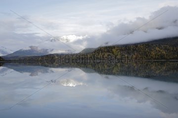 Glacial Lake along the Seward Highway in Alaska