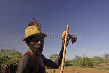 Man during Pokot Sapana Ceremony in Kenya