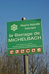 Panel von Information reserviert natürlichen Lake Michelbach