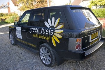 Car promoting 100% Biodiesel green fuels zero carbon dioxide