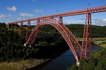Garabit viaduct built by Eiffel in the Cantal France