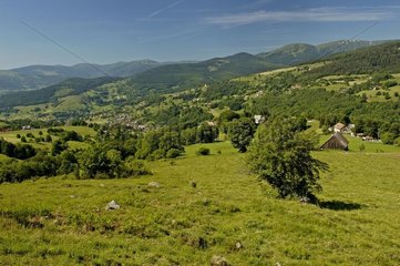 Dela Fecht Valley und Blick auf den Hohneck Frankreich