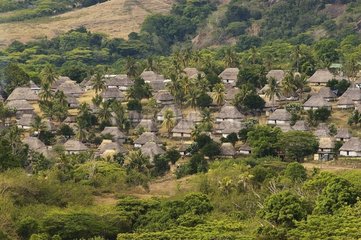 Melanesian Huts Dorf Navala Viti Levu Fiji