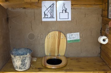 Pit toilets in the écogîte of Loubat