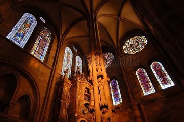 Geformte Säule und Strasburg -Kathedrale Frankreich