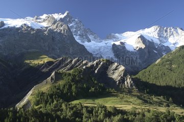 Massif de la Meije in the Hautes-Alpes France