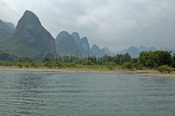 Erodierte Karstische Berge entlang des Li Jiang River China