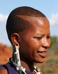 Portrait of a Ndorobo adolescent girl Tanzania