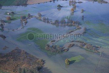 Vue aérienne de la vallée de La Bourbeuse Brebotte France