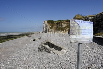 Panel auf den Risiken von Erdrutschen Pourville-sur-Mer