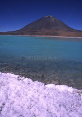 Laguna verde and Licancabur volcano in Bolivia