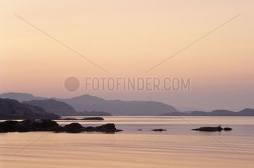 Sonnenaufgang auf der Nordsee in Lindesnes Norwegen