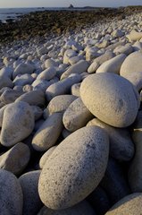 Pebbles on a beach of Grande island Côtes-d'Armor