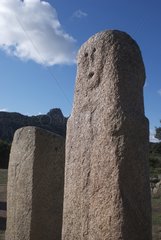 Statue menhir alignment I Stantari Cauria Corsica France
