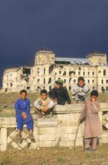 Wardamage (russians) of the royal palace in Kabul