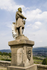 Statue of famous King Robert The Bruce in 1314 at the Stirling Castle in Stirling Scotland