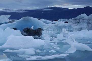 Ice blocks on Joekulsárlón lake Iceland