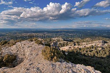 Landscape of the Alpilles from Mont Gaussier France