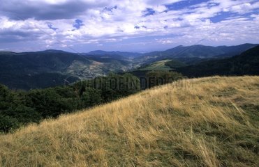 Blick auf das Thur -Tal von der Spitze von Fillzach